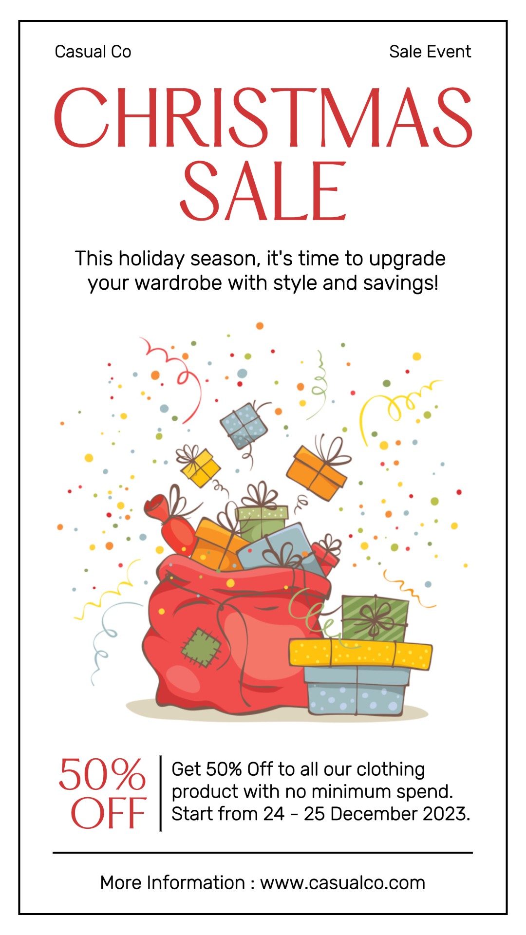 Christmas Sale Promotion Instagram Story