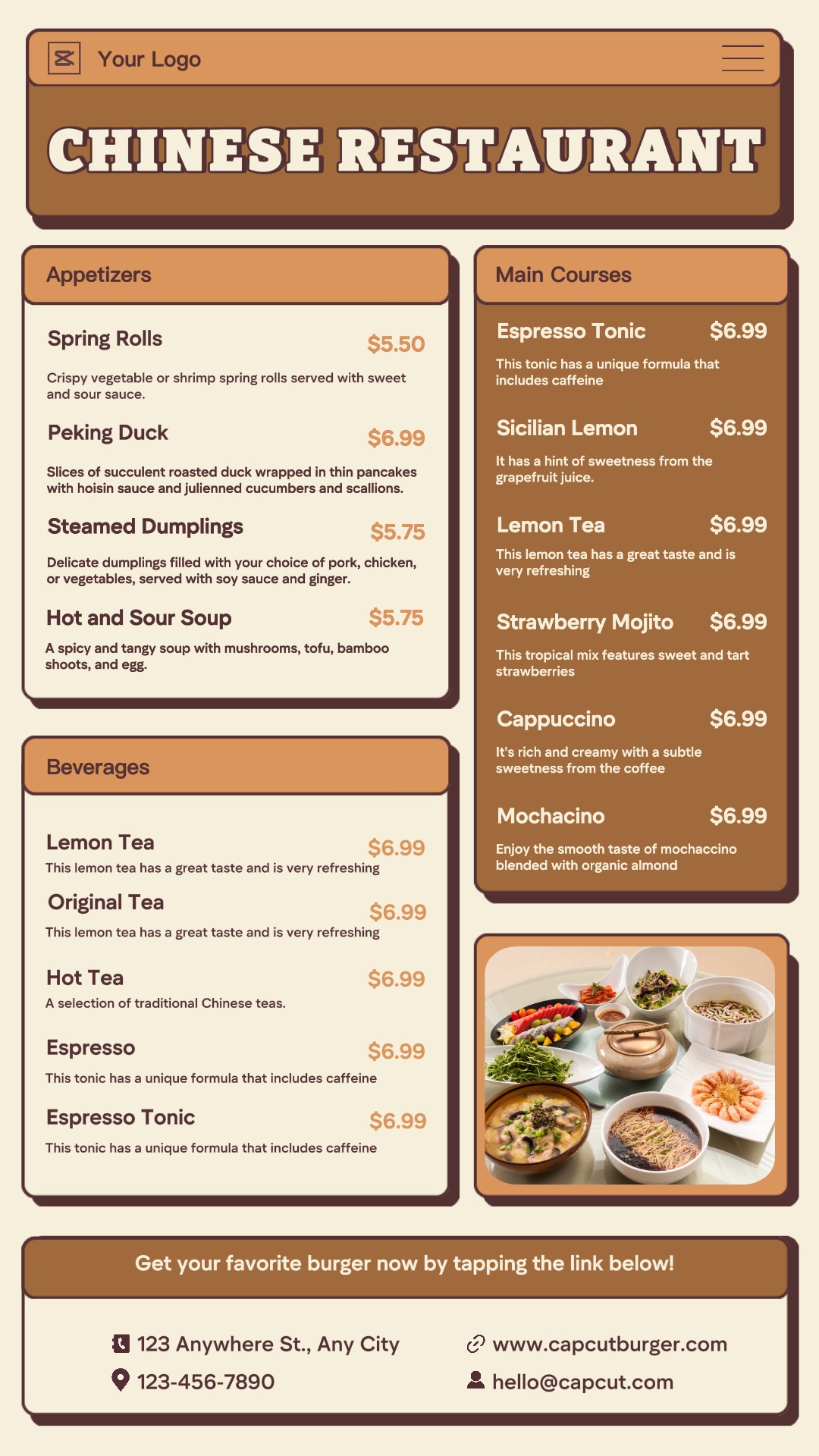 Comida Menú De Comida China Historia De Instagram