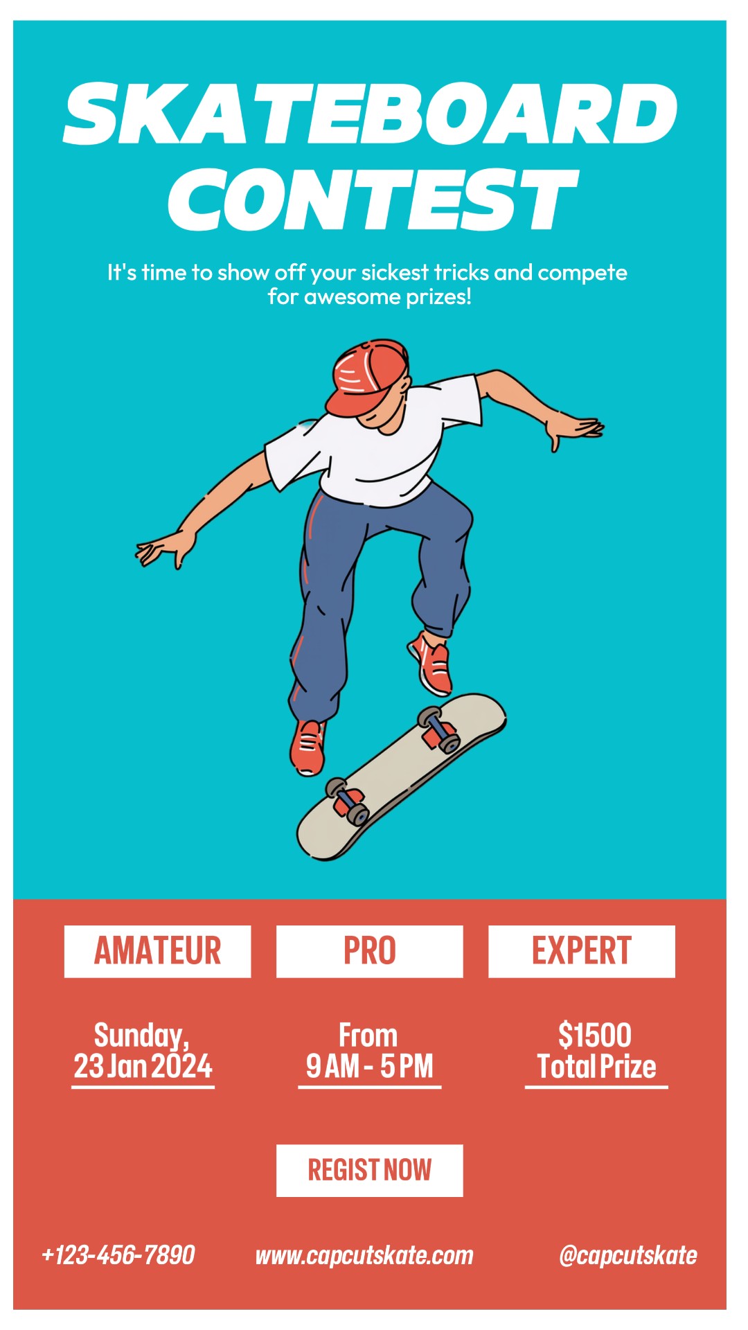Concurso de skate Introdução Instagram Story