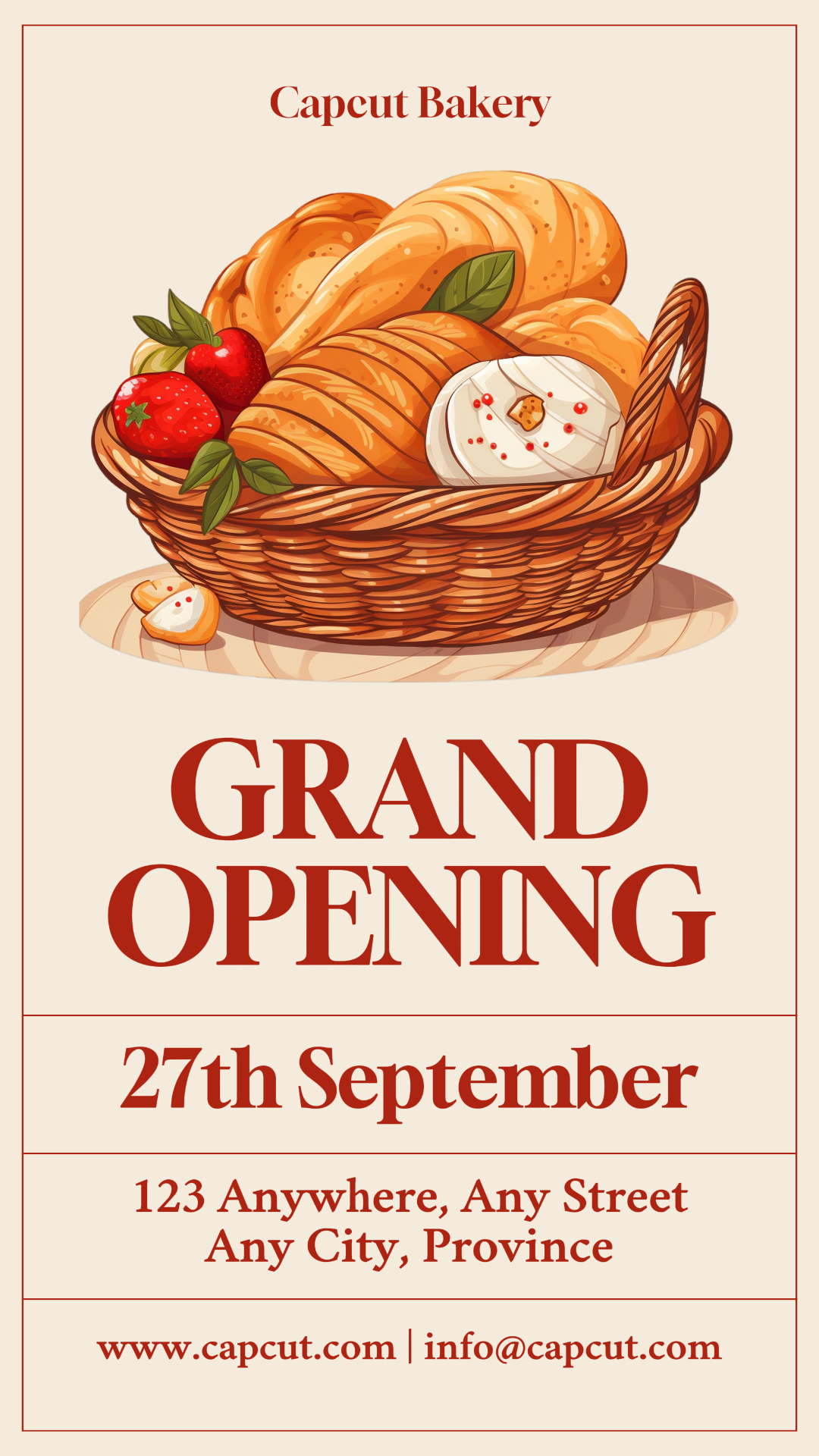 Inauguração da Food Grand Bakery Shop Instagram Story