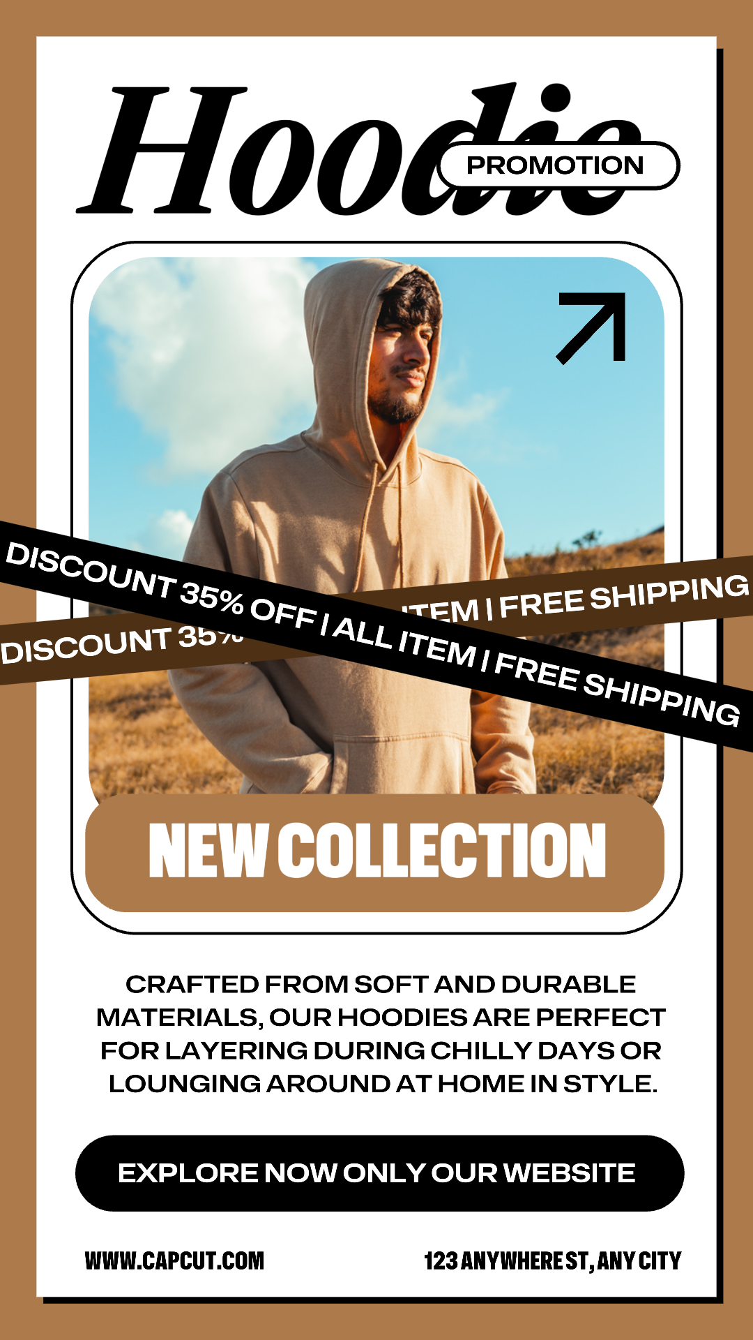 Clothing Marketing Poster Hoodie Promotion Instagram Story