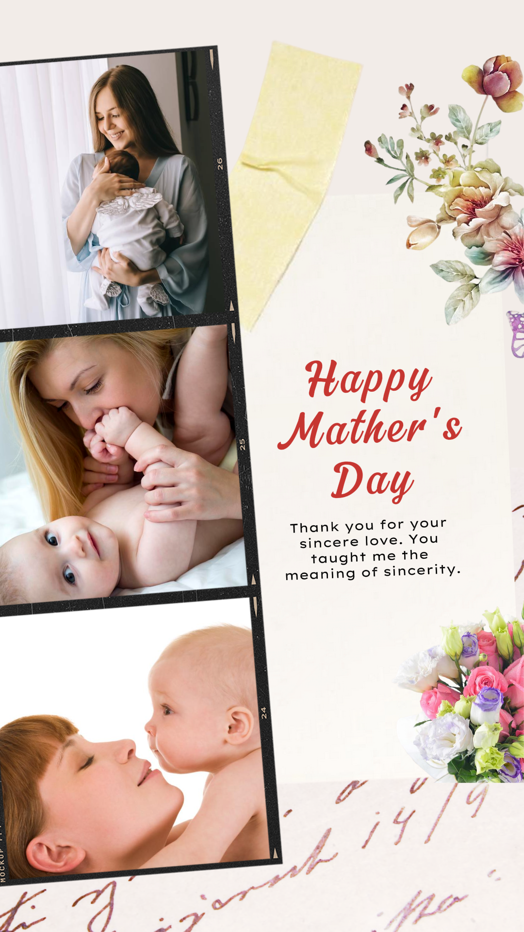 Kertas ucapan Instagram Story C-commerce hari ibu