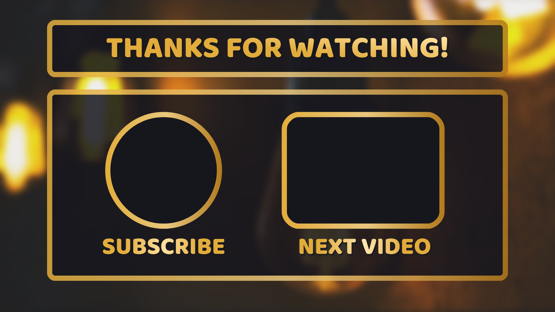 Non Marketing Youtube Endscreen Minimalis Gold