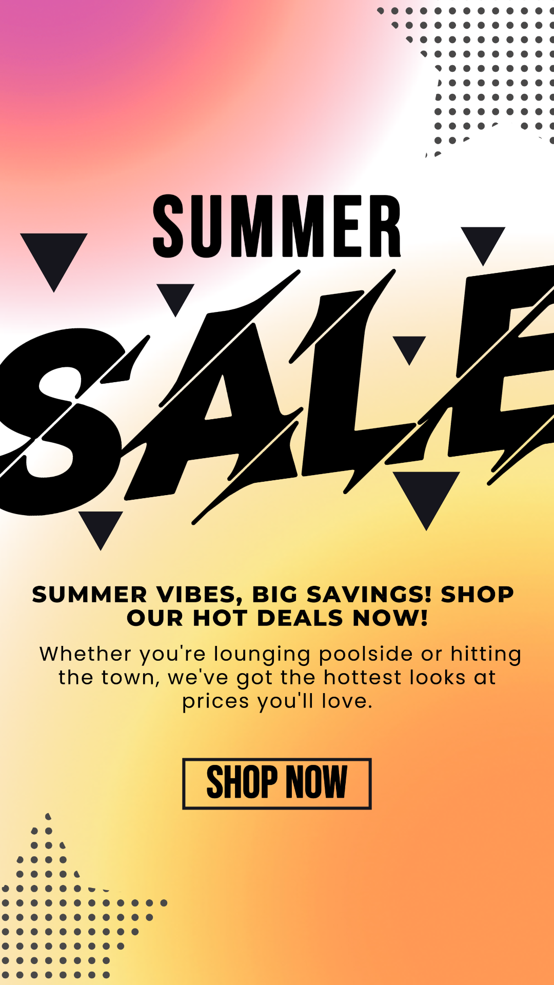 Affiche marketing des soldes d'été Instagram Story