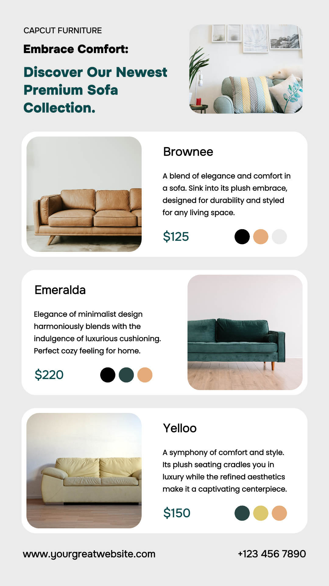 Sofa Produkt Display Instagram Story