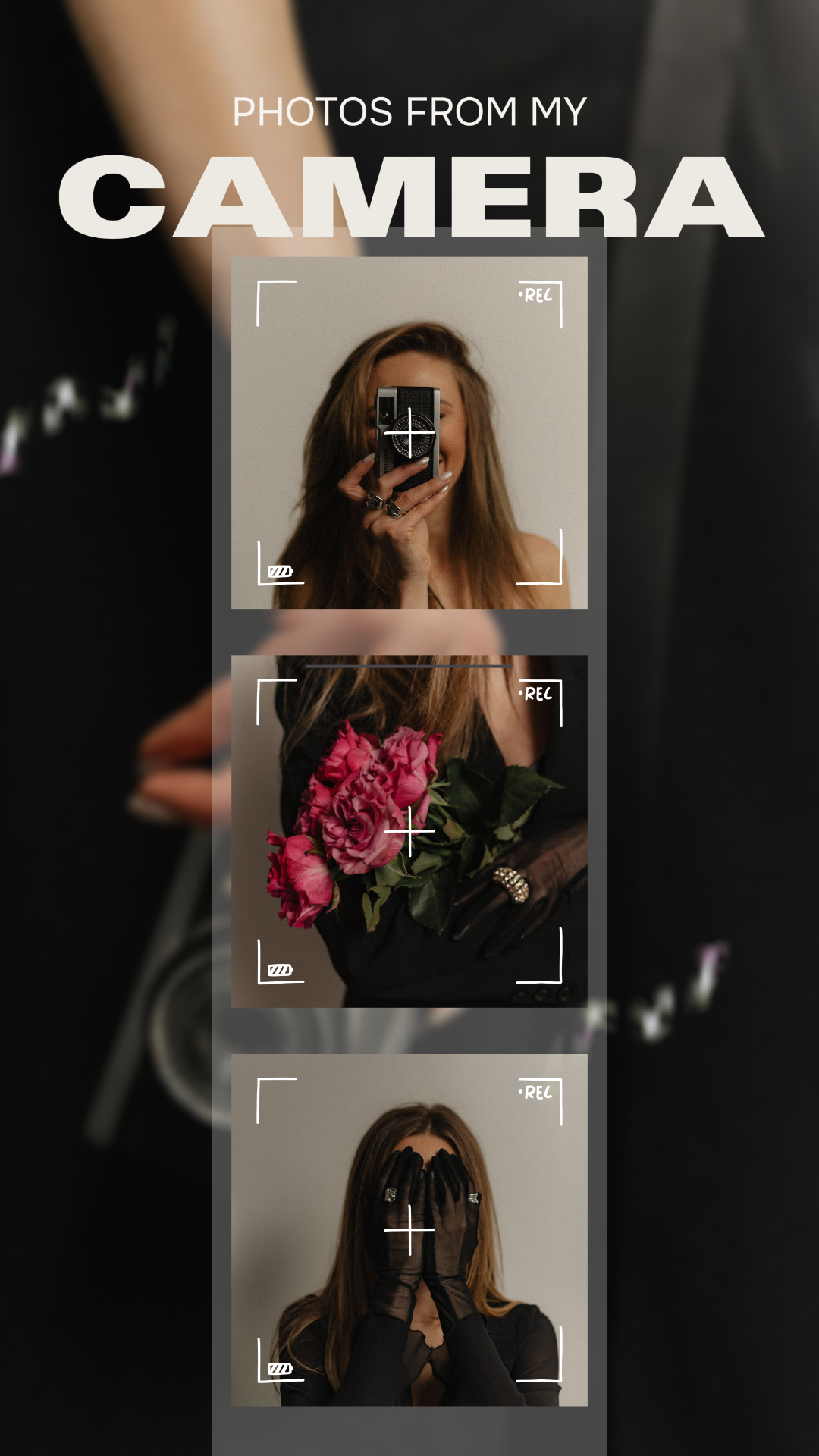 Rollo de película de TikTok de marketing de collage minimalista