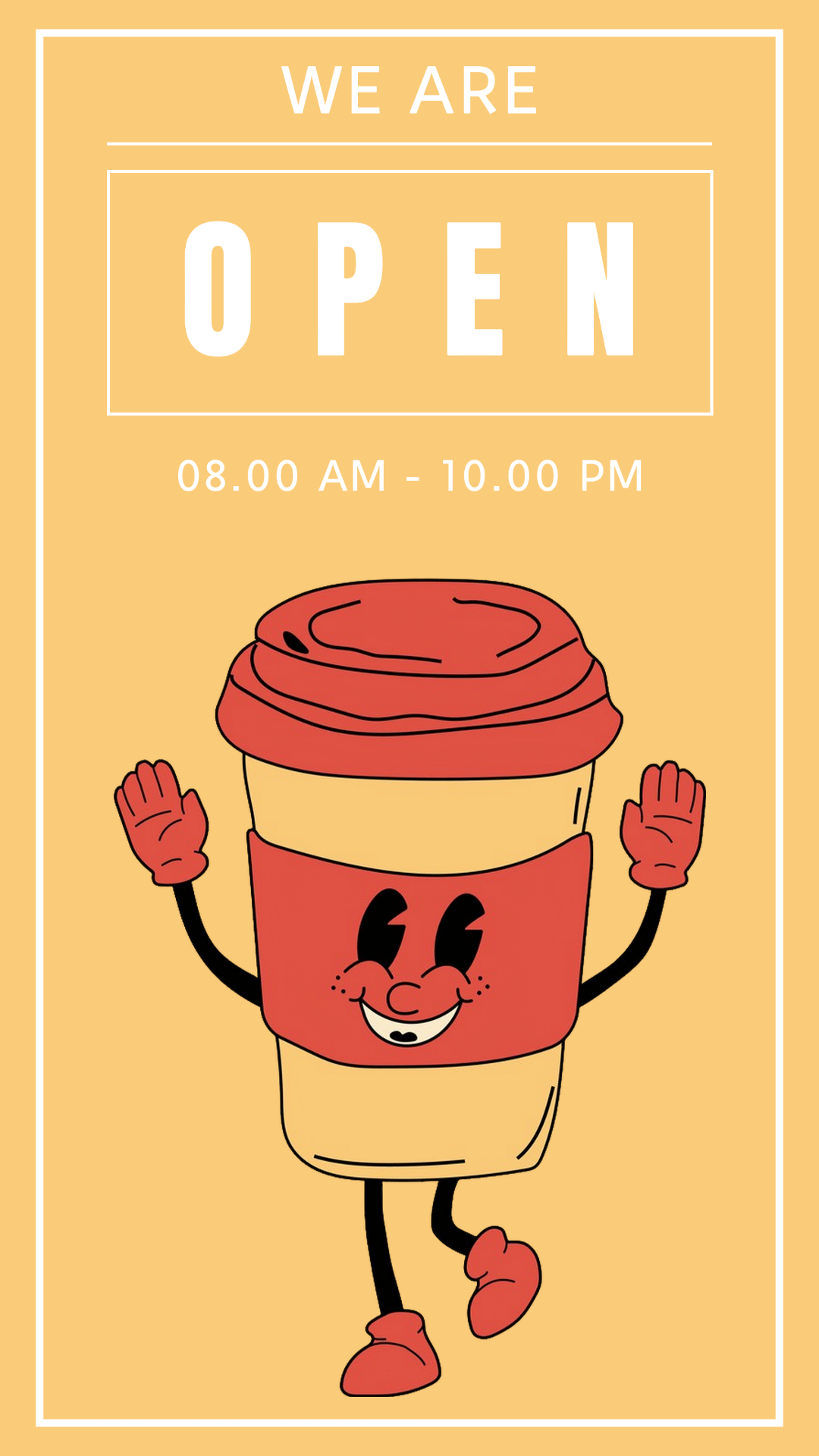 bisnis dan kantor kreatif poster instagram story we are open white