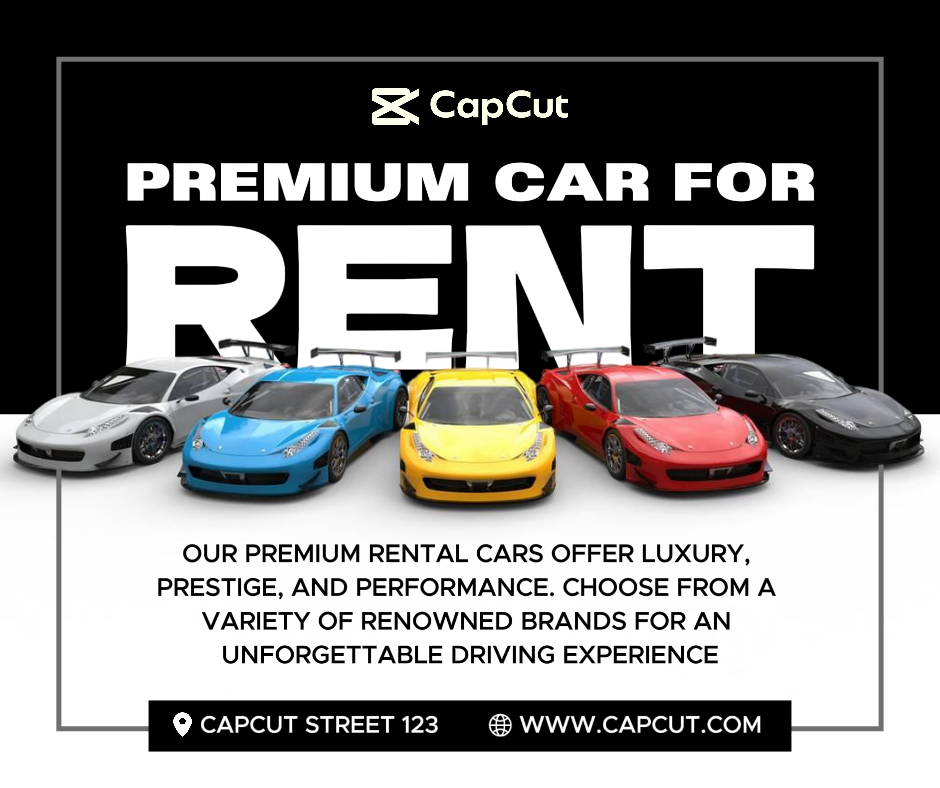 Carros Marketing Poster Facbook Post Premium Car Rent