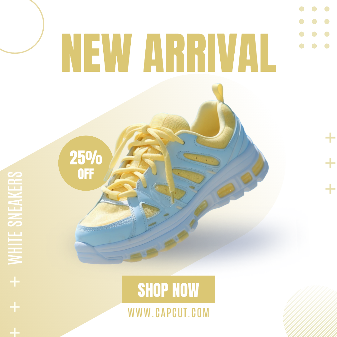 Sepatu - Pemasaran Poster Sneakers Kuning