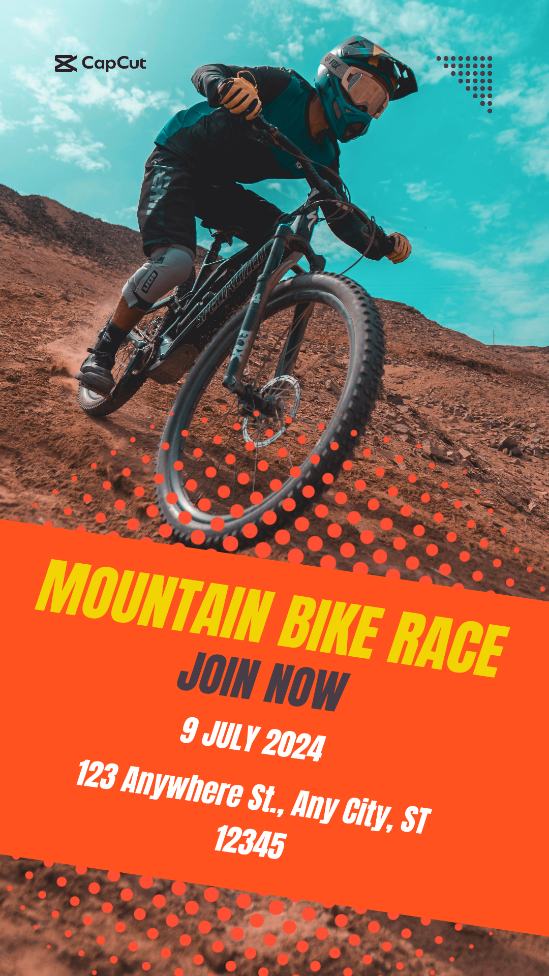 Esportes e jogos Marketing Poster Corrida de Bicicleta de Montanha