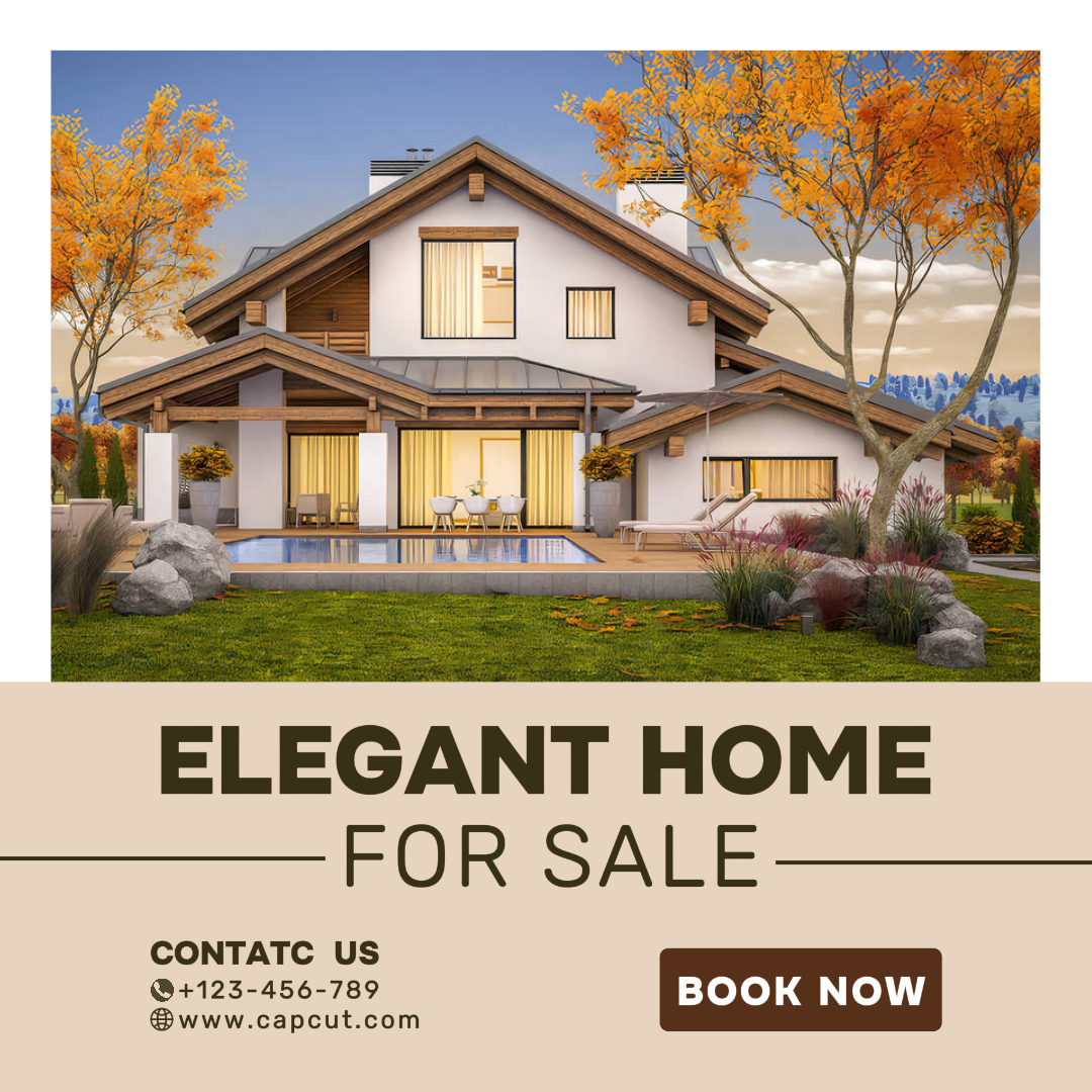 Hogar Marrón Elegante Casa En Venta Instagram Post 