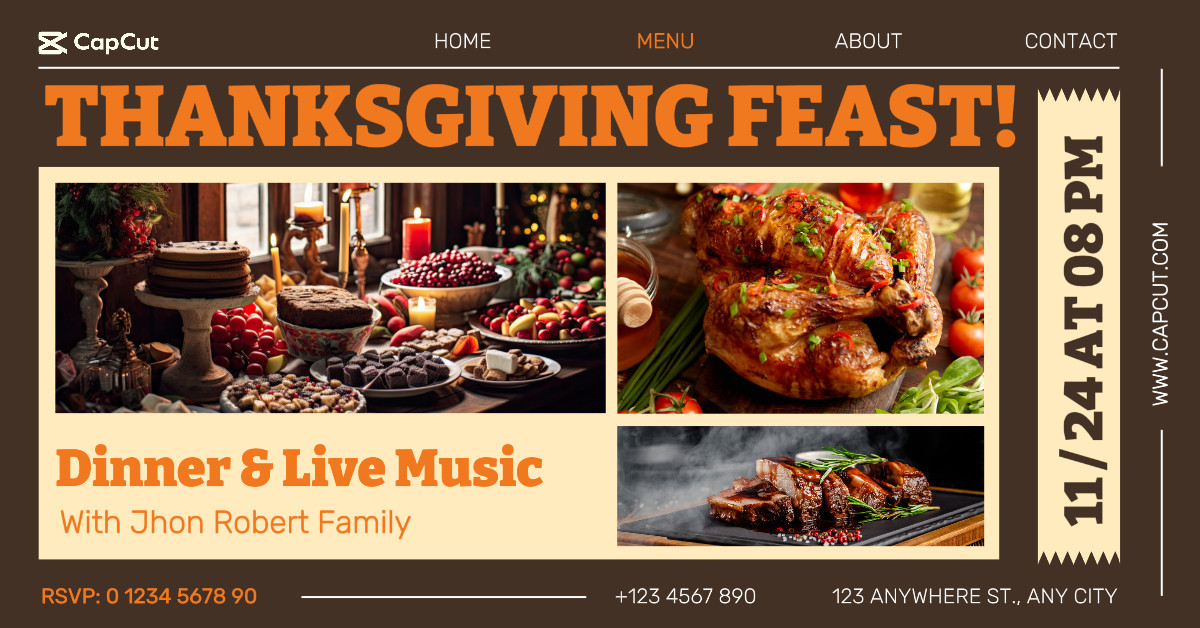 Thanksgiving Feast Invitation Facebook