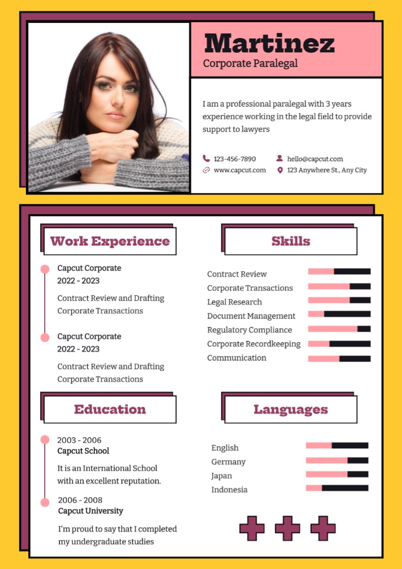 Currículo Paralegal Empresarial