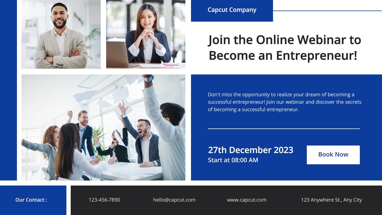 Webinar de Negócios Online Twitter Post