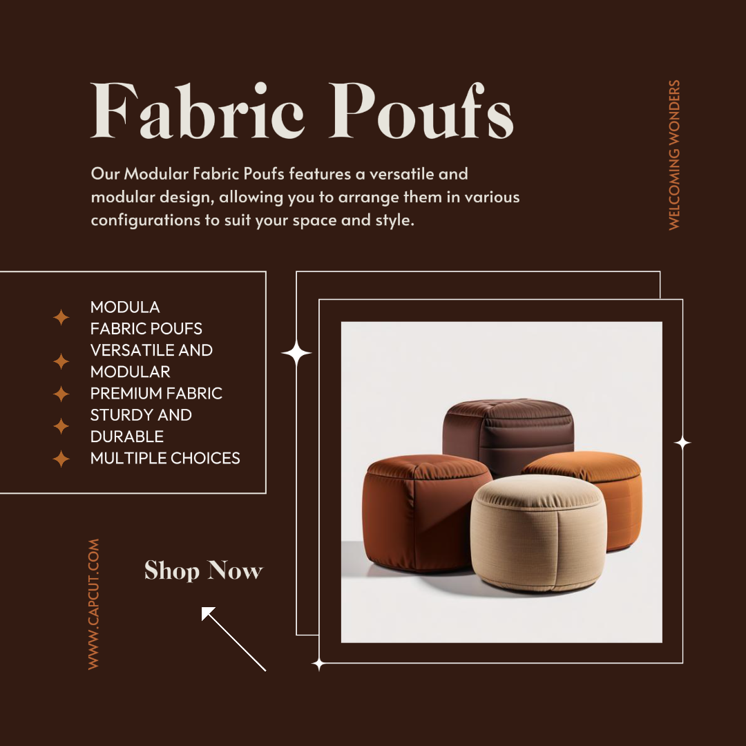 Pantalla del producto Pufs de tela para muebles