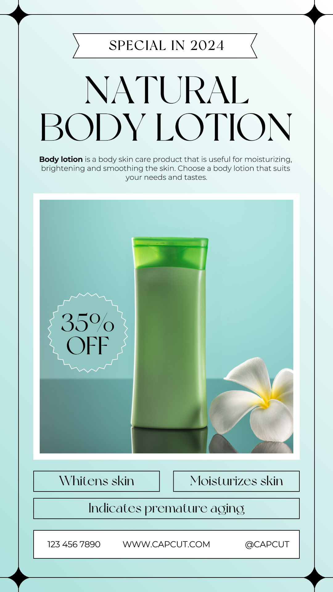  Natural Body Lotion Beauty and Personal care Promotion Instagram story