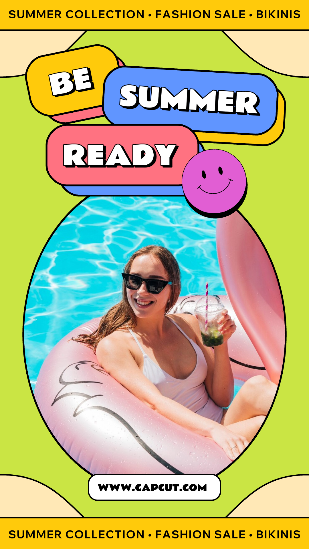 Pôster de marketing de roupas IG Story Bikini Estilo atraente