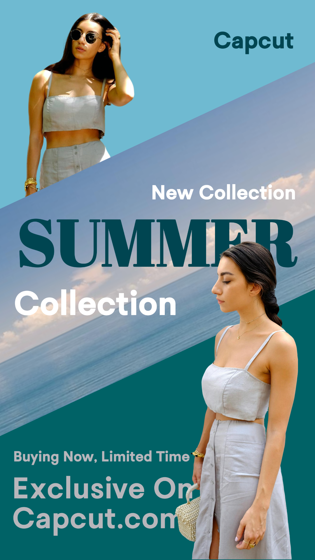 Clothing and shoes Product DIsplay Instagram Story Blue White