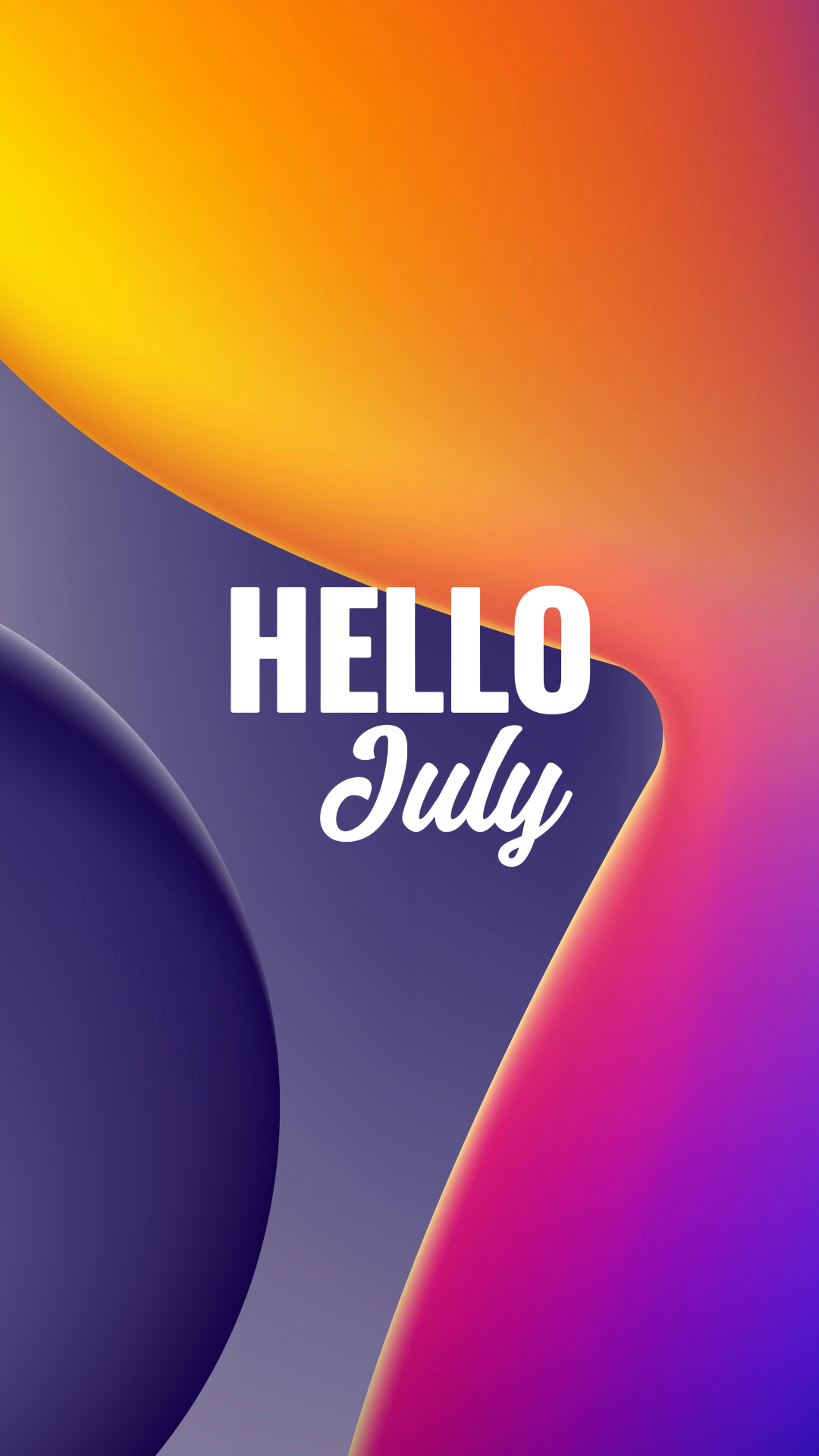 Papier peint Affiche créative bonjour juillet