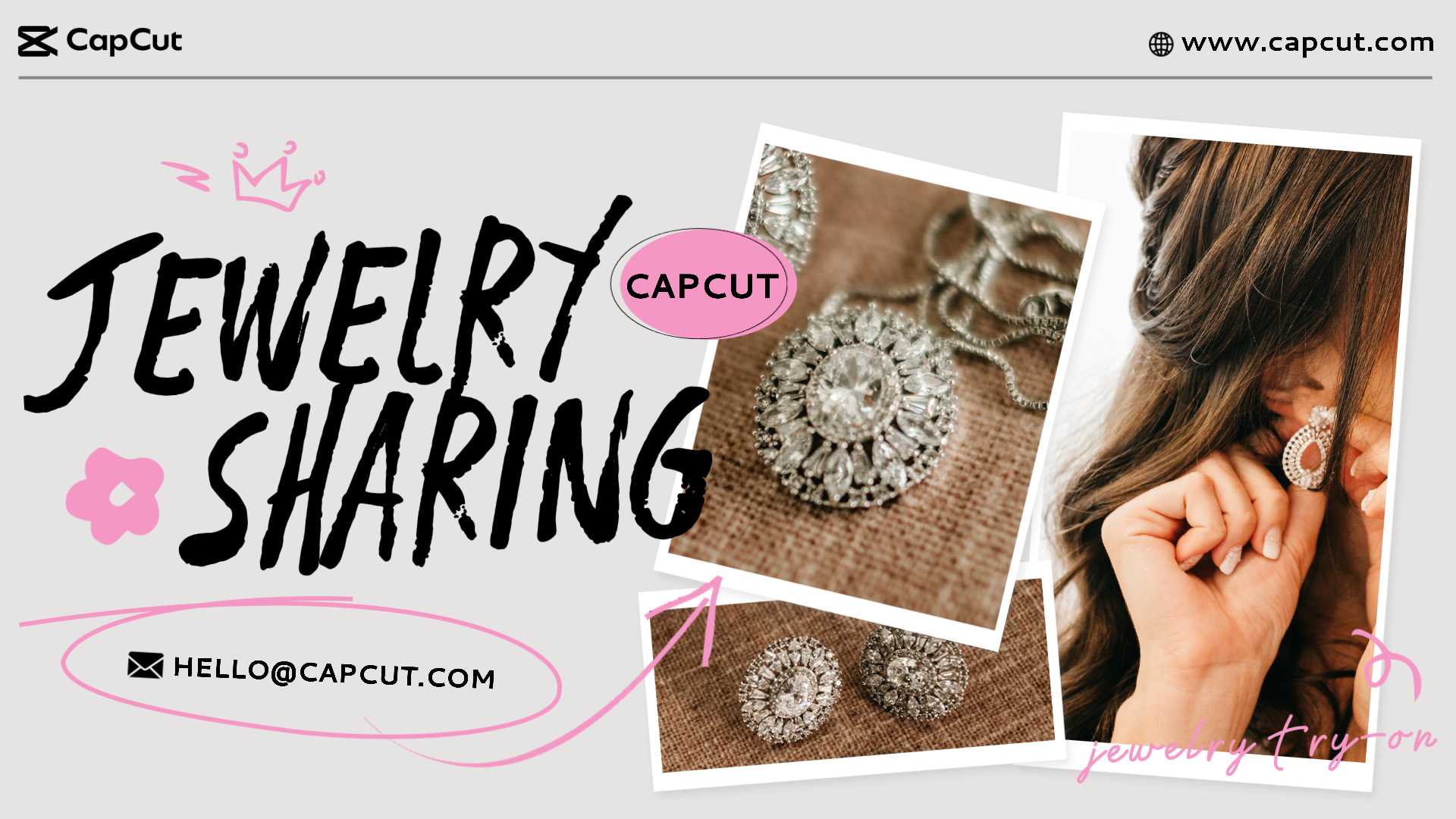 Joyas, pendientes de diamantes, escaparate de prueba