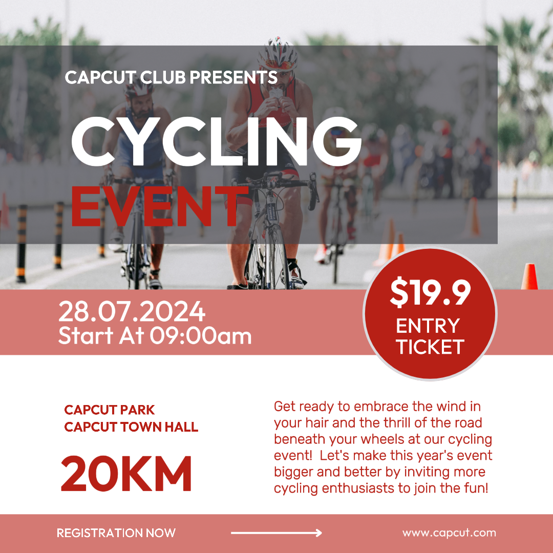 Sport And Match Marketing Poster Cycling Instagram Post Modern