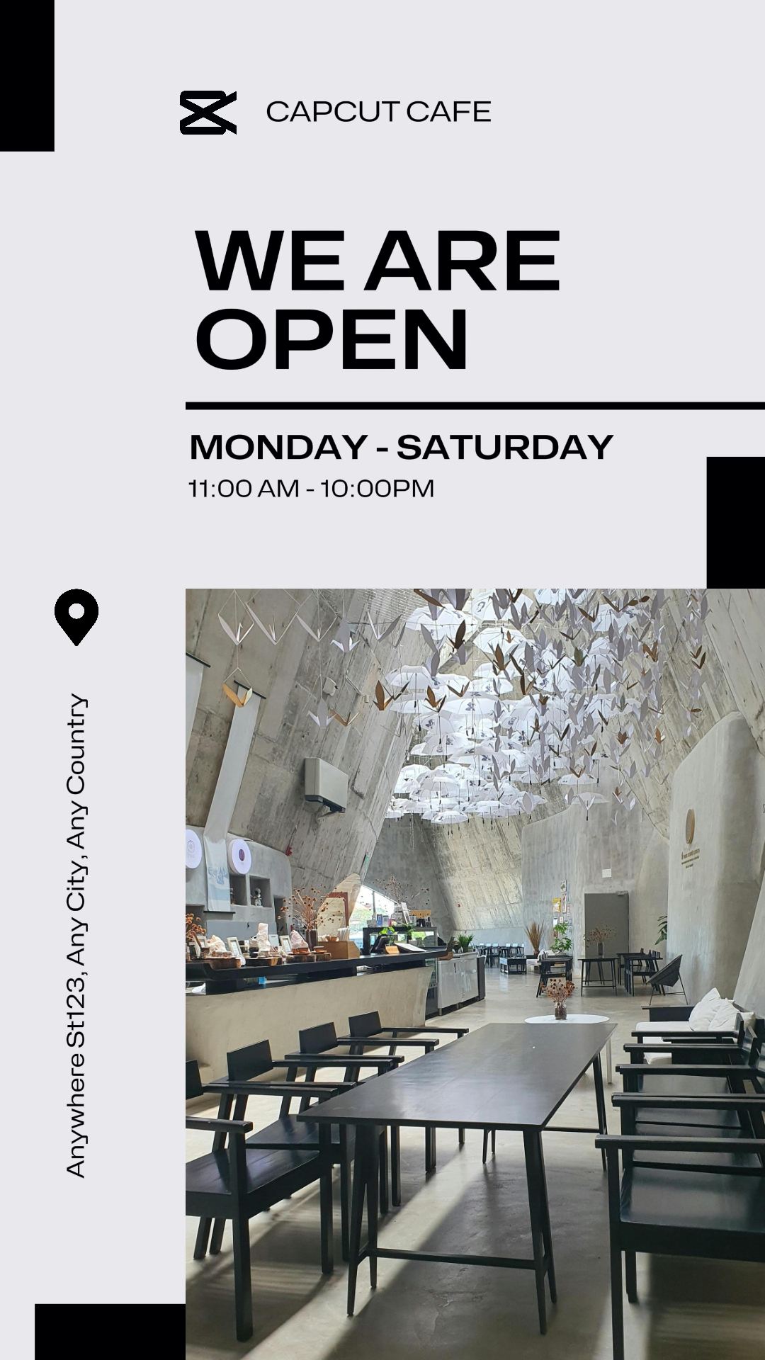 Cartel de marketing de negocios y oficinas Historia de Instagram que estamos abriendo