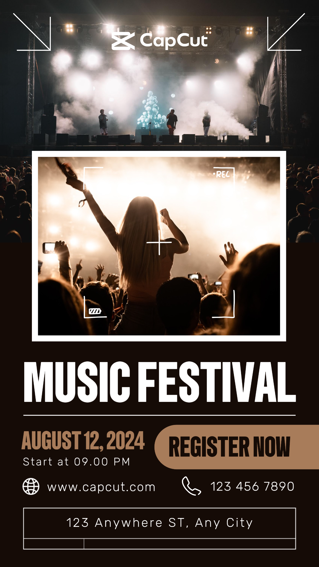 Entertainment Music Festival TikTok Post Brown