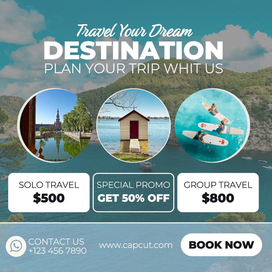 Promoción Del Plan De Viaje Publico De Instagram Sencillo