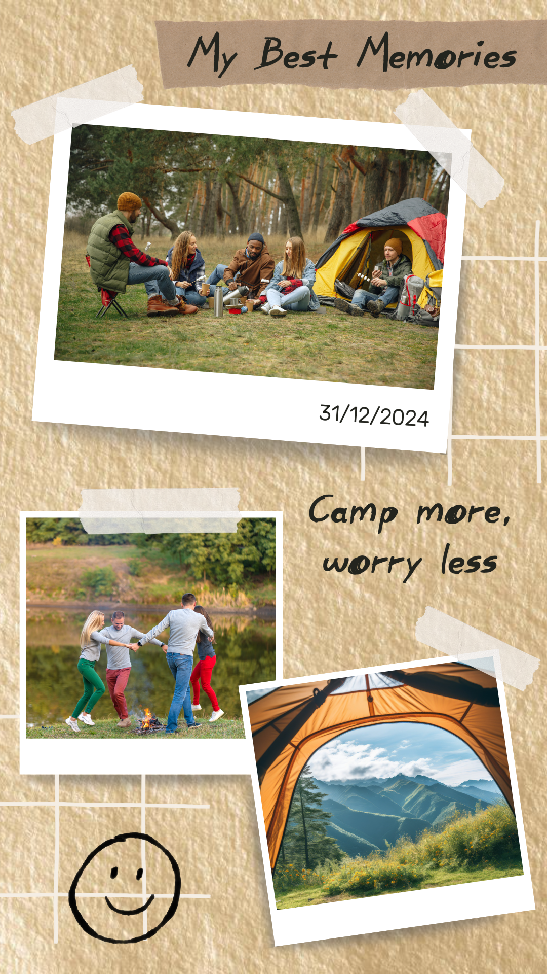 Papel de collage de fotos sin marketing