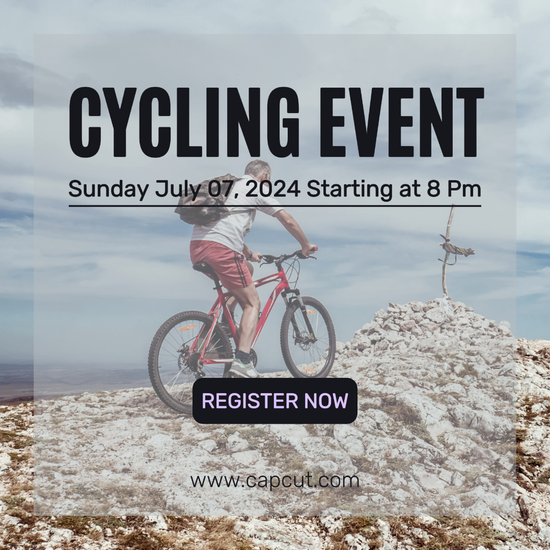 Pôster de esportes e marketing de jogos Evento de ciclismo Instagram Post moderno