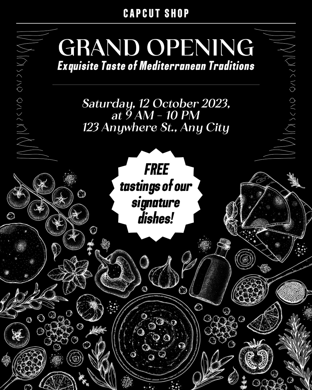 Food Restaurant Inauguração Instagram Portrait