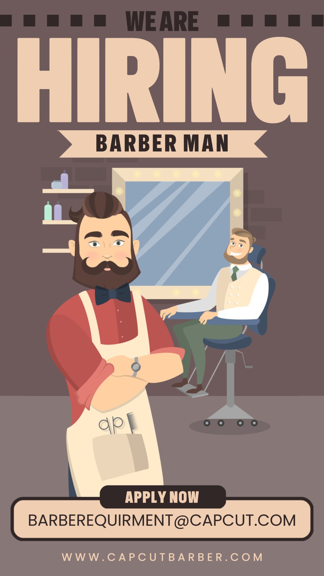 Business BARBERSHOP HIRING Recruitment 