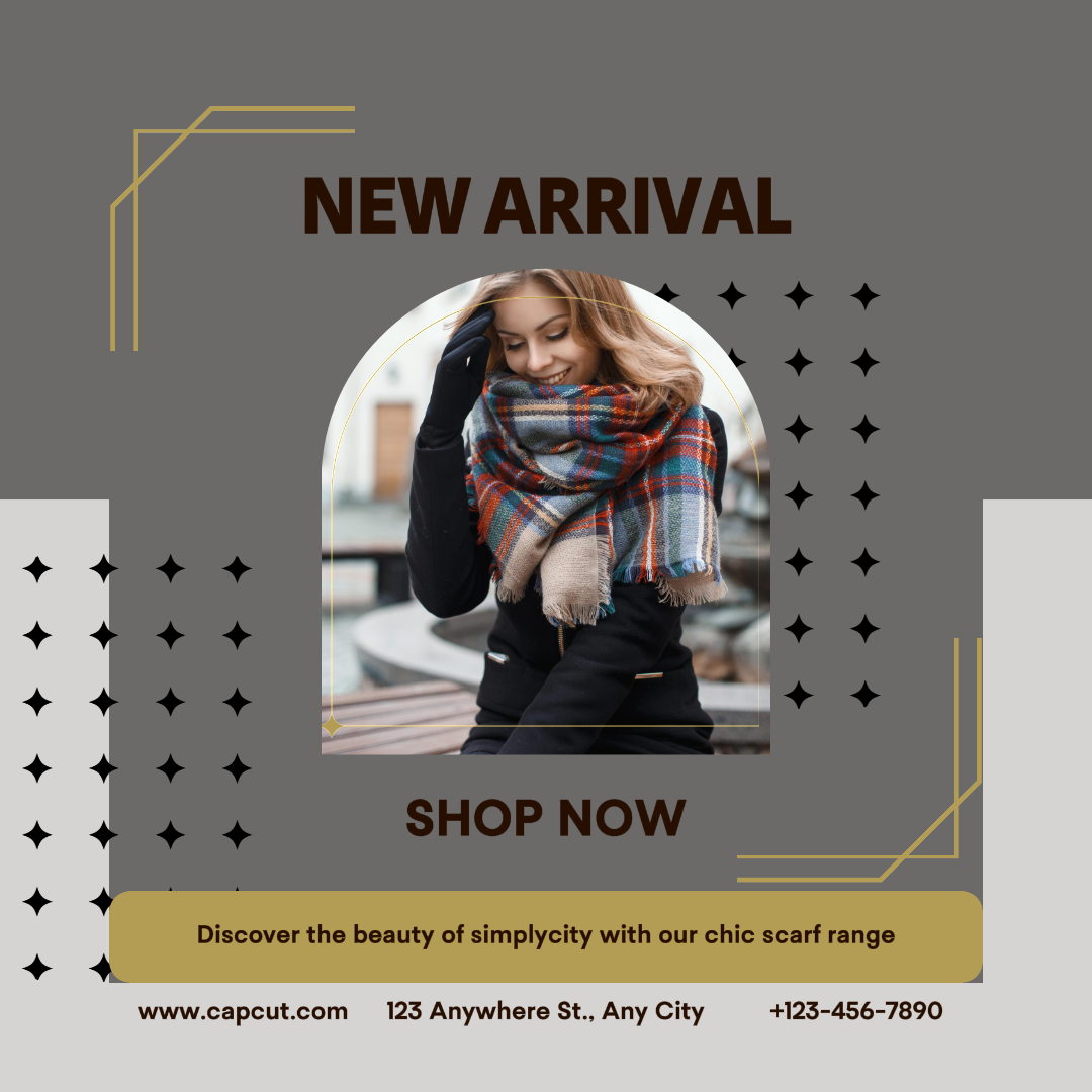 Publicação no Instagram do produto de exibição de lenço de moda