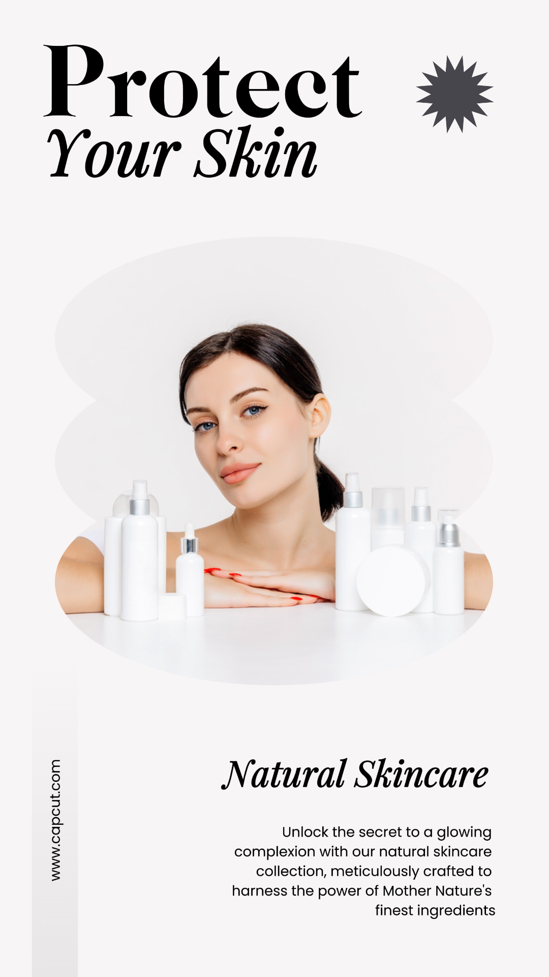 Pôster de marketing de cuidados de beleza História do Instagram de cuidados com a pele