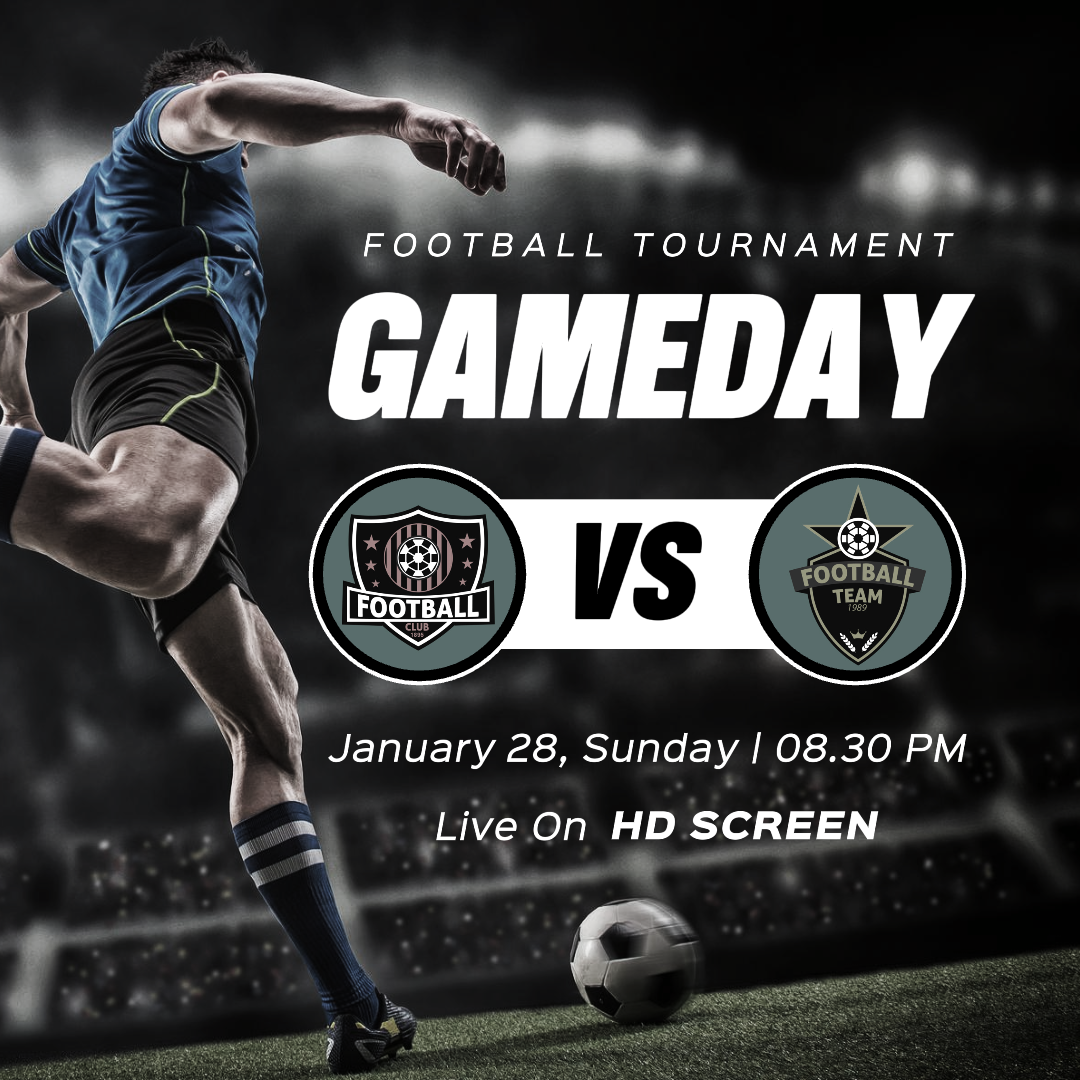 Jogo de futebol Poster criativo Dia do jogo de futebol Instagram Post