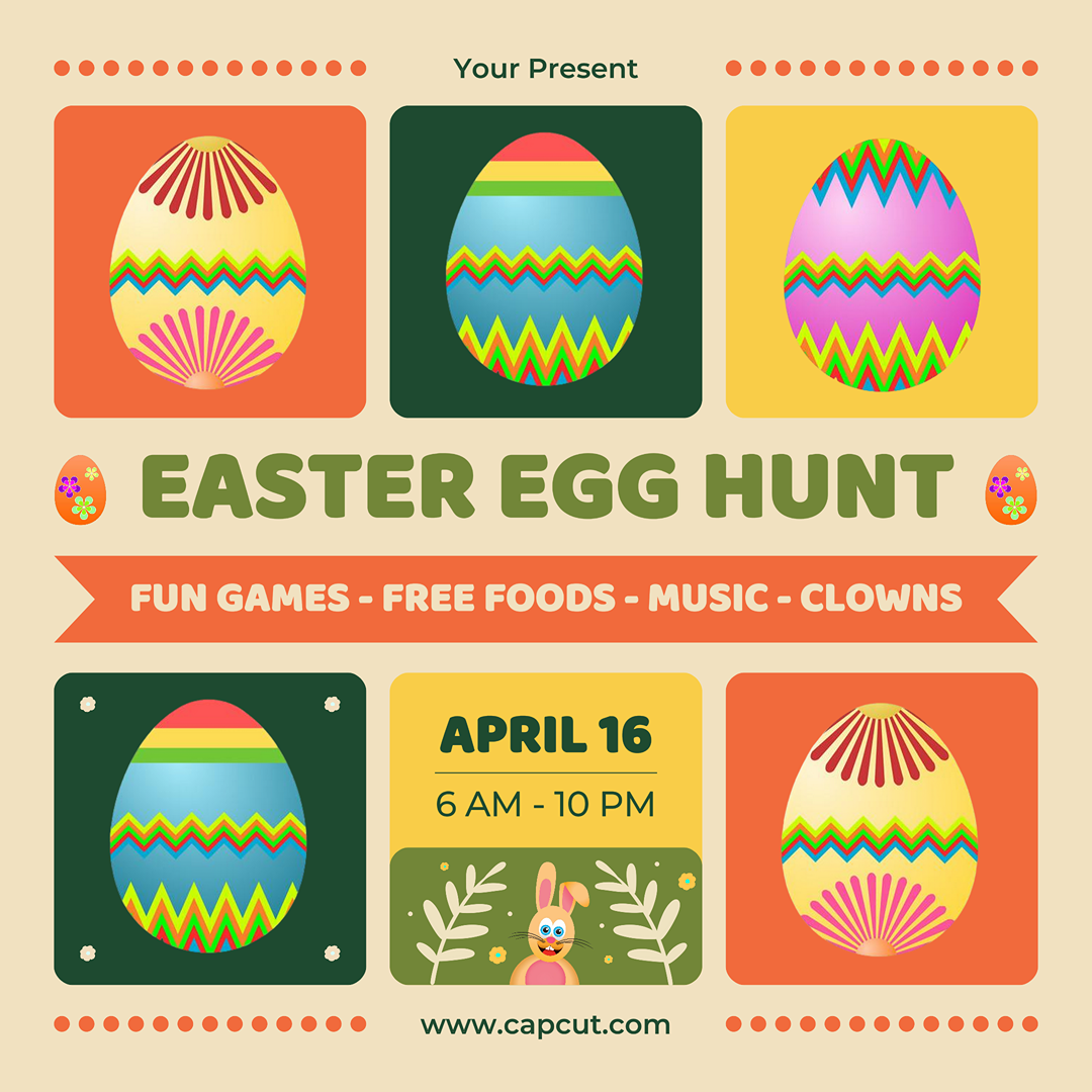 Búsqueda de huevos de Pascua - Publicación de Instagram 