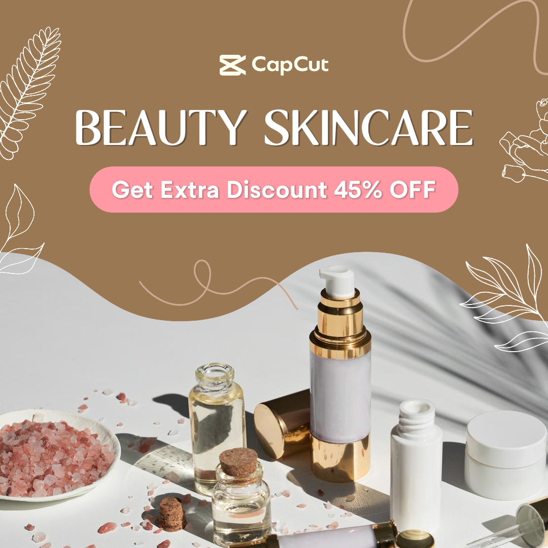 Beauty Skincare Product Instagram Post Floral