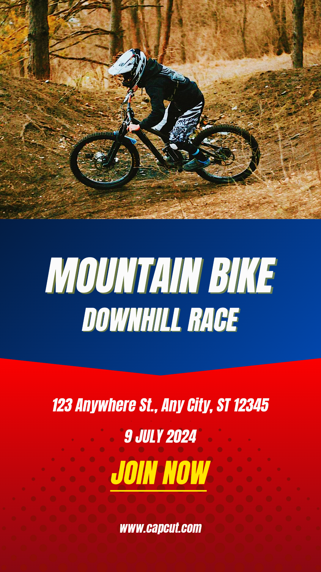Sports and match Marketing Poster Mountain Bike