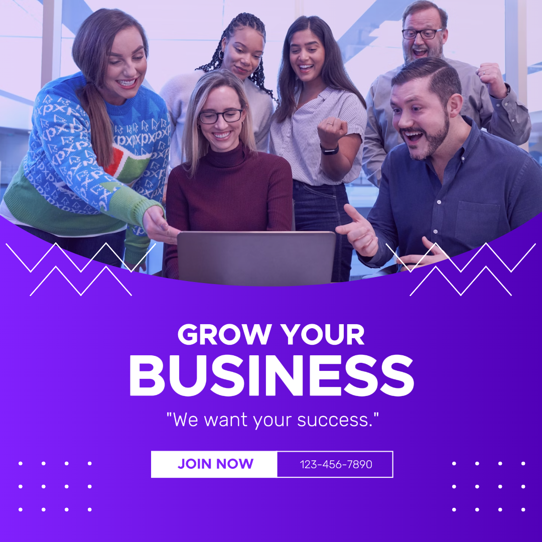 business and office marketing poster instagram post purple