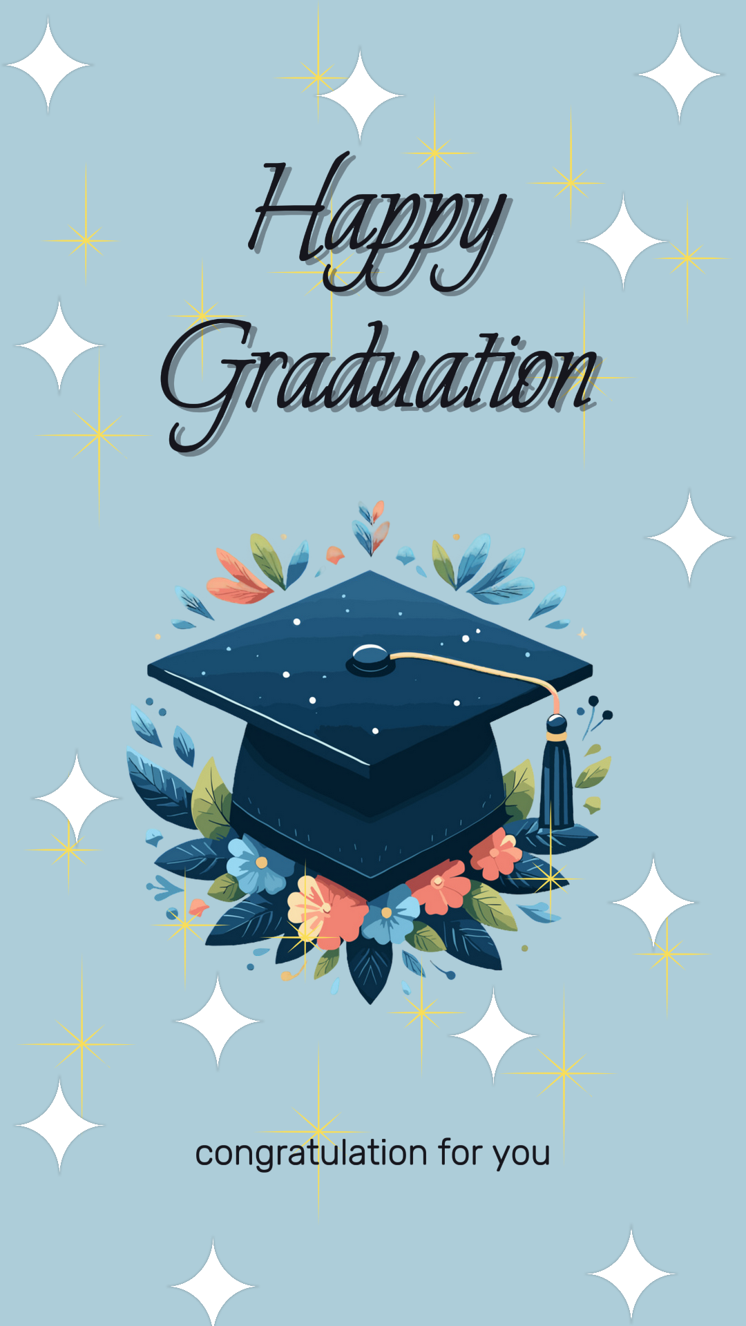 졸업 시즌 크리에이티브 포스터 인스타그램 졸업 블루