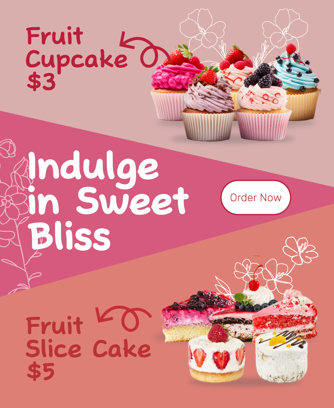 Post no Instagram do menu do bolo