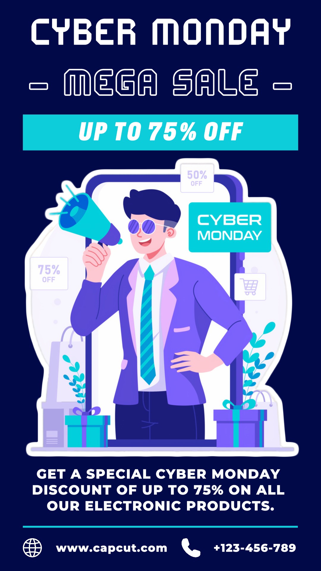 Promoção de venda de segunda-feira cibernética TikTok Post