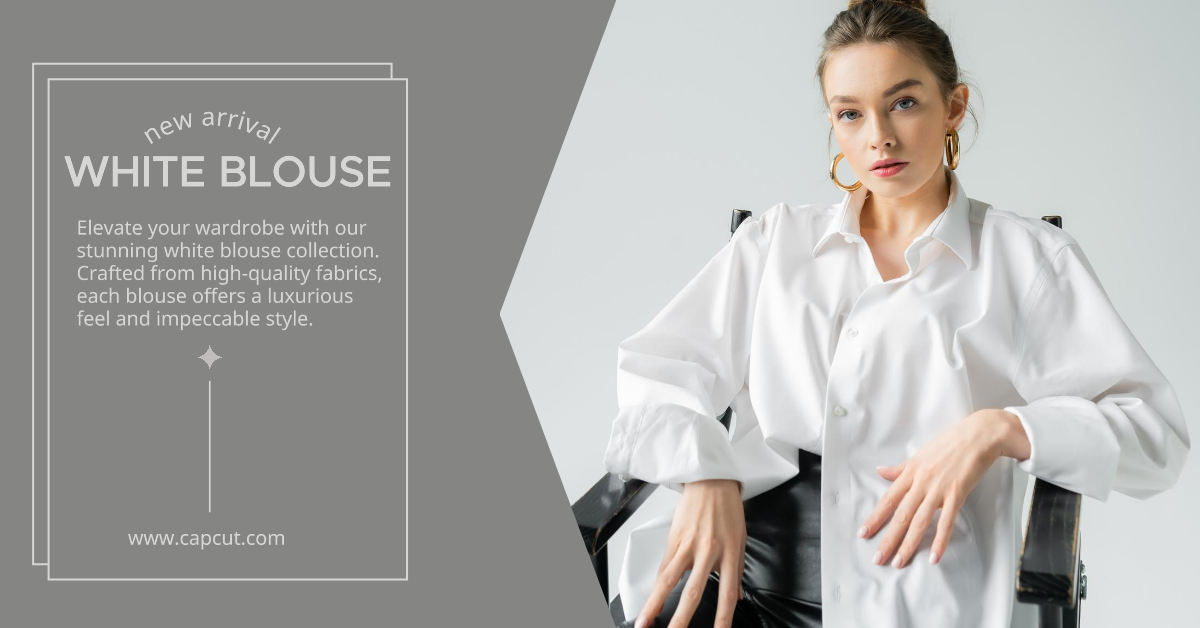 Annonces facebook vêtements et chaussures nouvelle arrivée chemisier blanc