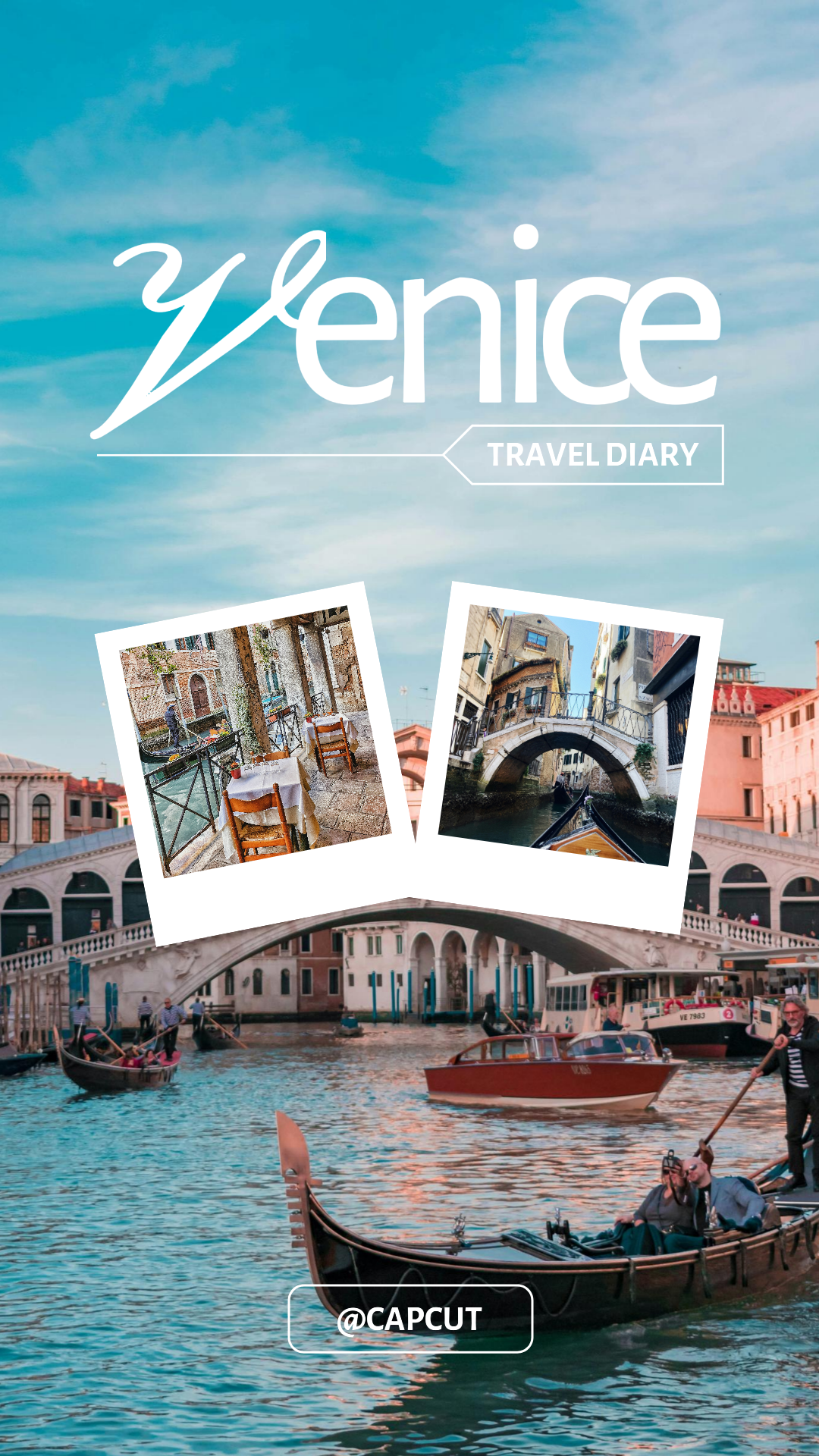 Póster creativo de viaje TikTok Diario de viaje Venecia