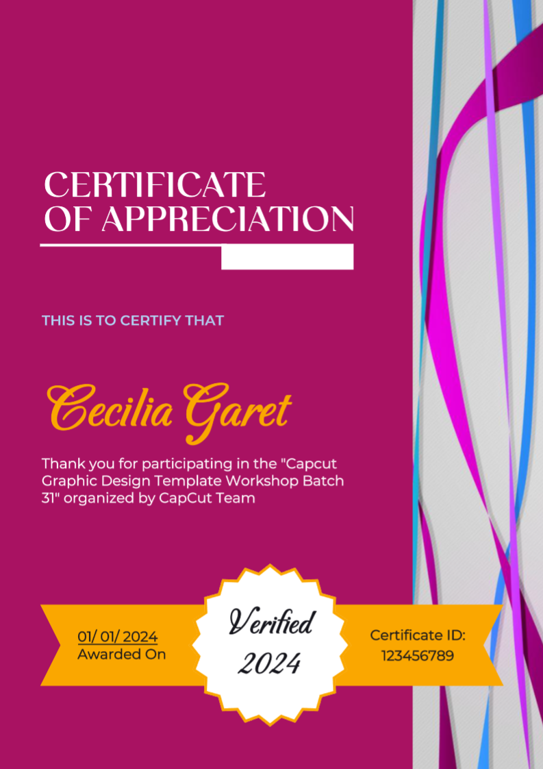 Certificado de no marketing Premio Bootcamp