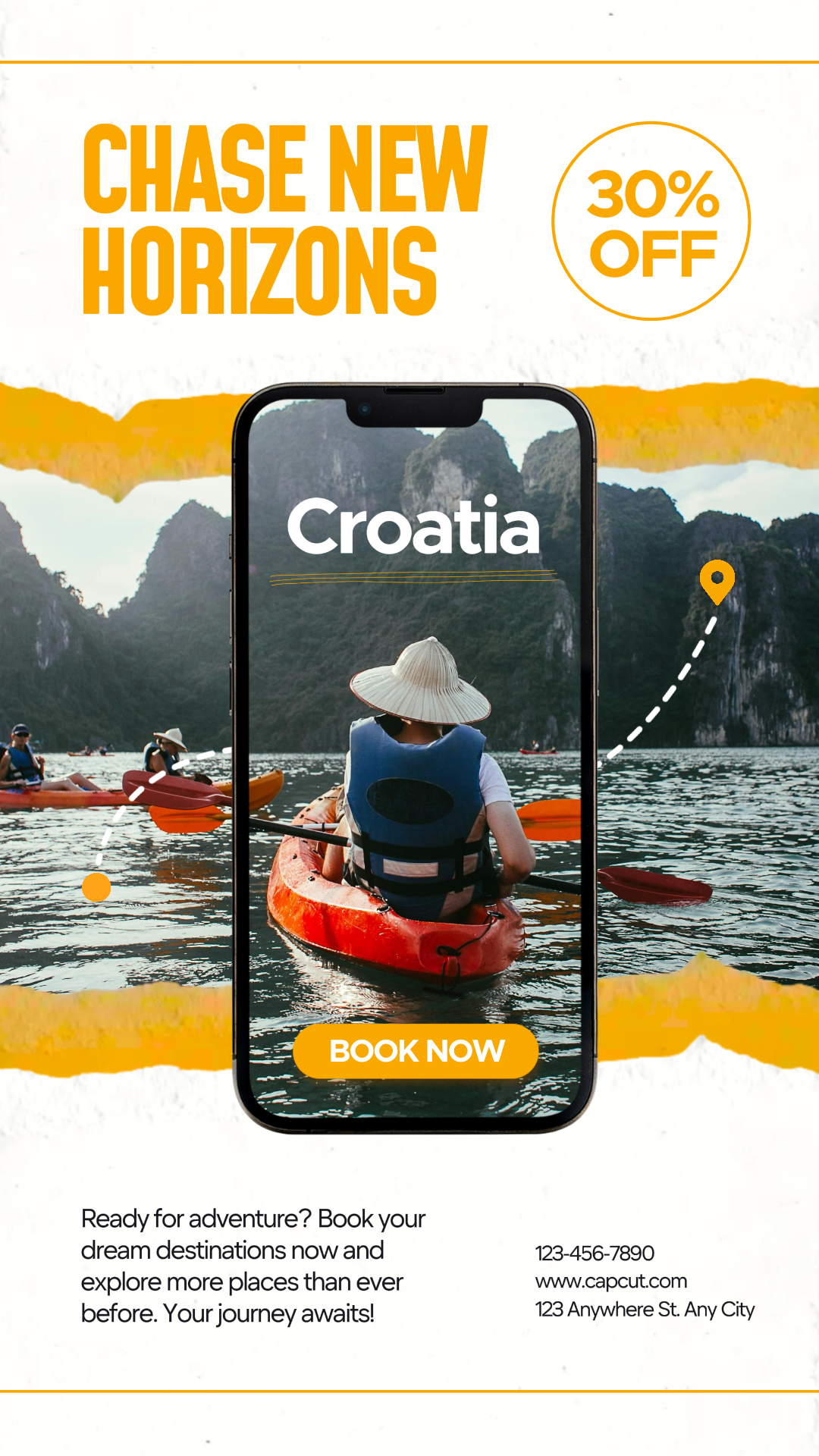 Travel Marketing Poster Instagram Story Discount Sale Croatia