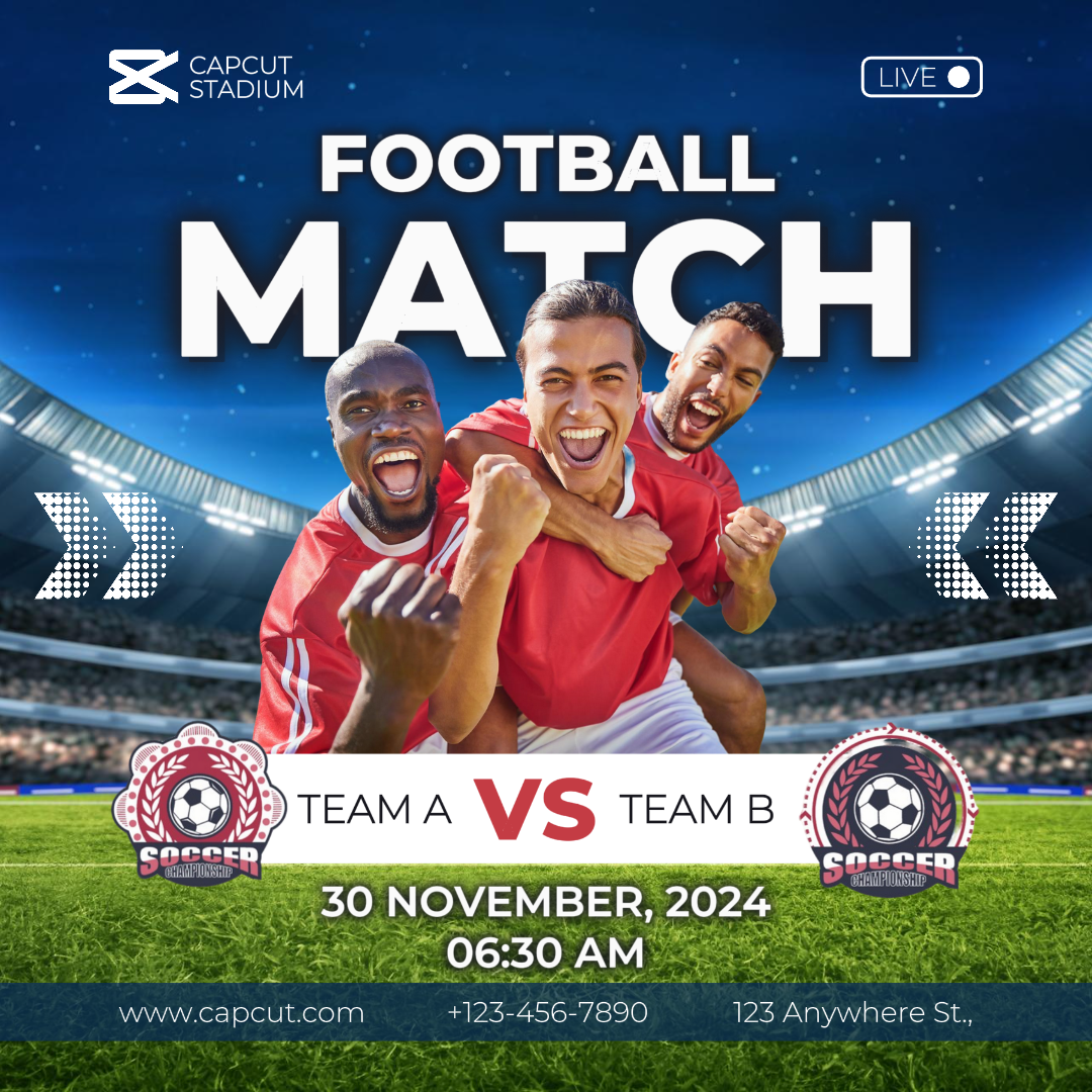 Sports et Match Affiche créative Football Instagram Post