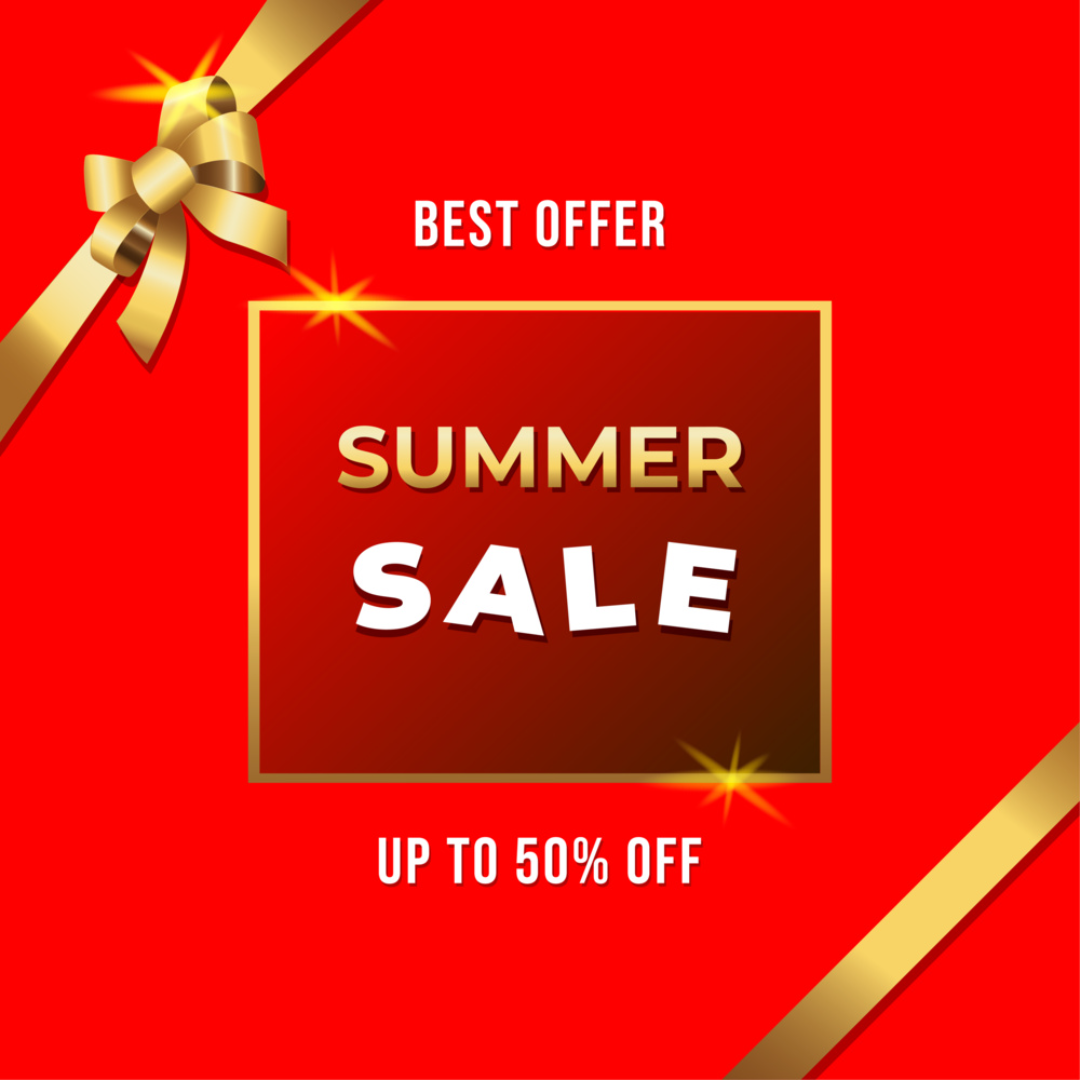 Penjualan musim panas Poster pemasaran untuk posting instagram gaya chinesse dominan merah