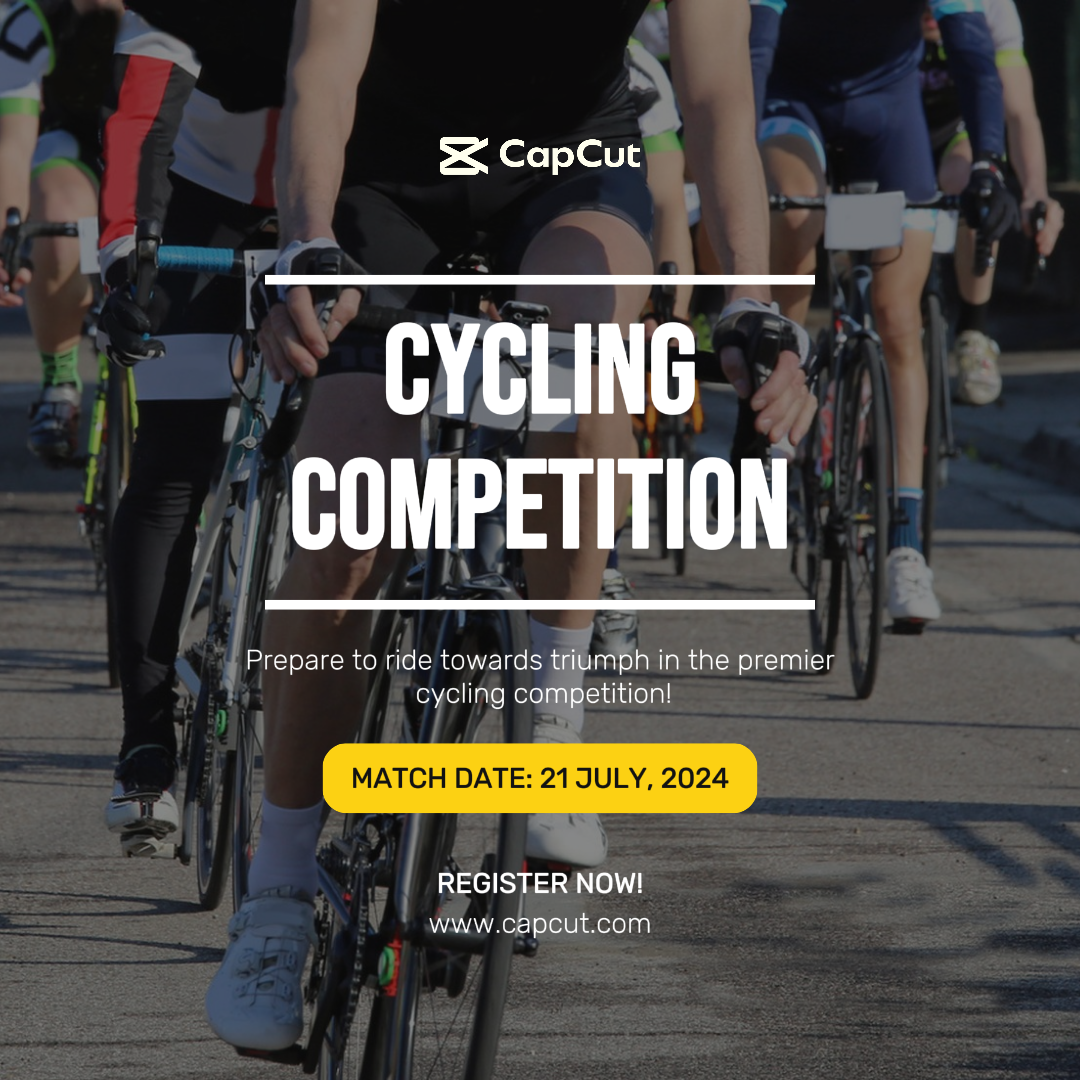 Affiche de marketing sportif et de match Cyclisme Instagram Post Compétition de cyclisme