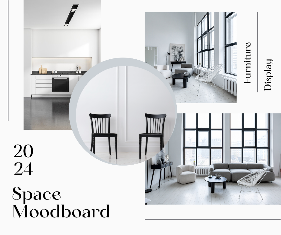 Moodboard Collage Marketing for Facebook Post Minimalist Grey & Black